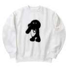 202closetの恐竜くん黒 Heavyweight Crew Neck Sweatshirt