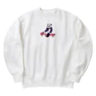 yacco-のお店のダイカット ある日のぱんだ Heavyweight Crew Neck Sweatshirt