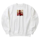 SAKIのクリスマスに歌う女性 Heavyweight Crew Neck Sweatshirt