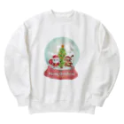 GLOBEのトナカイとサンタクロースのクリスマススノードーム Heavyweight Crew Neck Sweatshirt