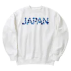 junichi-goodsのバルーン文字「JAPAN」（青色系） ヘビーウェイトスウェット
