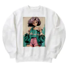 80s pop anime artの信じられないほど理不尽な学生 Heavyweight Crew Neck Sweatshirt