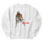 高速道路屋さんの威嚇犬 Heavyweight Crew Neck Sweatshirt