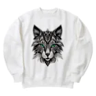 629_CAT_ARTのモノラルキャット Heavyweight Crew Neck Sweatshirt