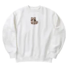 mitsu5872のほのぼのアライグマ家族物語 Heavyweight Crew Neck Sweatshirt