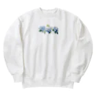 日向ぼっこの紫陽花柄のグッズ Heavyweight Crew Neck Sweatshirt