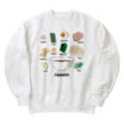 Miho_Orangenaのラーメンの具 外国人に人気の日本食のトッピング Heavyweight Crew Neck Sweatshirt