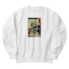 浮世絵屋の広重「冨二三十六景②　東都駿河町」歌川広重の浮世絵 Heavyweight Crew Neck Sweatshirt