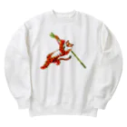 segasworksの功夫のトラちゃん（酔棍） Heavyweight Crew Neck Sweatshirt