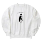 enekoのお部屋の見返り美人ペンギン Heavyweight Crew Neck Sweatshirt