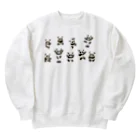 segasworksの功夫のパンダちゃん（横構図） Heavyweight Crew Neck Sweatshirt