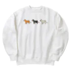 yuNN3のドット絵 ３柴キック Heavyweight Crew Neck Sweatshirt