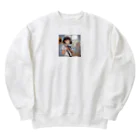 ほっこり絵音舎の部活動中！さらちゃん！！ Heavyweight Crew Neck Sweatshirt