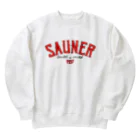 Super Sauna StyleのSAUNER1137 Red Heavyweight Crew Neck Sweatshirt