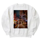 hot_calpisの夜桜 Heavyweight Crew Neck Sweatshirt