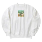 おふざけの原始時代の宇宙人 Heavyweight Crew Neck Sweatshirt