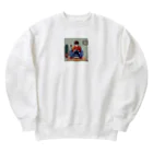 y-syo-のゲームするロケットボーイ Heavyweight Crew Neck Sweatshirt