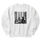 ゆかりのエッフェル塔と猫 Heavyweight Crew Neck Sweatshirt