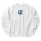 帆風の画材船の帽風のスカイフィッシュ Heavyweight Crew Neck Sweatshirt