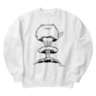 Our.s SUZURI店のにゃんと爆発 Heavyweight Crew Neck Sweatshirt