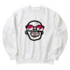 bennkeinomiseのこのサングラス男、ちょっとキレてます Heavyweight Crew Neck Sweatshirt