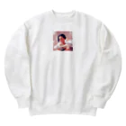 田舎老人只爺のマッサージを受けている美人 Heavyweight Crew Neck Sweatshirt