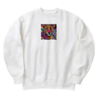 サイケデリックな世界のpsychedelicなヒョウ Heavyweight Crew Neck Sweatshirt