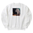 ネコのもっちり妖怪ネコ Heavyweight Crew Neck Sweatshirt