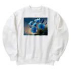 Happy Shopの青い花 Heavyweight Crew Neck Sweatshirt