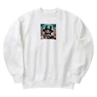 M☆★Nのハットトランプ ♠CAT  たまにウサギちゃん Heavyweight Crew Neck Sweatshirt