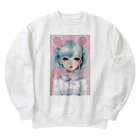 AI-srt-designのスウィート・ミント・ドリーミング・ガール Heavyweight Crew Neck Sweatshirt