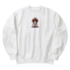 干支シティの申の花嫁 Heavyweight Crew Neck Sweatshirt