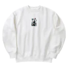 Yudanのアブストラクトな楽器のシルエット Heavyweight Crew Neck Sweatshirt