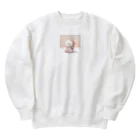 可愛らしいドラゴンのイラストグッズ店のかわいらしいドラゴン Heavyweight Crew Neck Sweatshirt