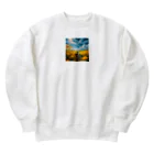 mayu0807の幸せの黄色い道 Heavyweight Crew Neck Sweatshirt