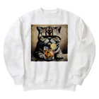 ELDADYのお疲れネコちゃんテキーラでサルー！ Heavyweight Crew Neck Sweatshirt