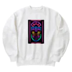 Association Against Mirroring SelfiesのAbstract_Neonsign02 Heavyweight Crew Neck Sweatshirt