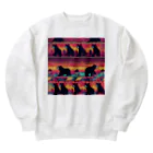 森のくまオフィシャルの壁画のくま Heavyweight Crew Neck Sweatshirt