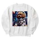 ワンちゃん大好きの宇宙に挑戦するトイプードル Heavyweight Crew Neck Sweatshirt