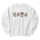 猫のきぬくんのお店のれおまるくん一家　雪山ツアー Heavyweight Crew Neck Sweatshirt