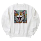 washi-and-washichanのゲス猫 Heavyweight Crew Neck Sweatshirt