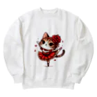 ポロムのおみせのねこねこキトリ Heavyweight Crew Neck Sweatshirt