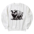 momonouchi-の溶けちゃう豚 Heavyweight Crew Neck Sweatshirt