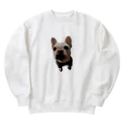 しらたまのドアップしらちゃん Heavyweight Crew Neck Sweatshirt