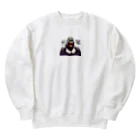 kazuminLANのゴリラ笑う🦍！ Heavyweight Crew Neck Sweatshirt