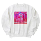 ふぇありぃているのお花見犬 Heavyweight Crew Neck Sweatshirt