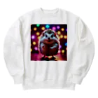 ハリネズミのゆゆのダンスパーティーをしているハリネズミ Heavyweight Crew Neck Sweatshirt