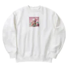 星パンダショップのほわほわマカロンうさぎ Heavyweight Crew Neck Sweatshirt