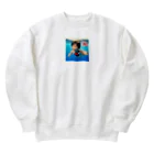 taka-kamikazeの遊泳する赤ちゃん日本代表 Heavyweight Crew Neck Sweatshirt