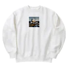 uj-ojiasnのかっこいい飛行機 Heavyweight Crew Neck Sweatshirt